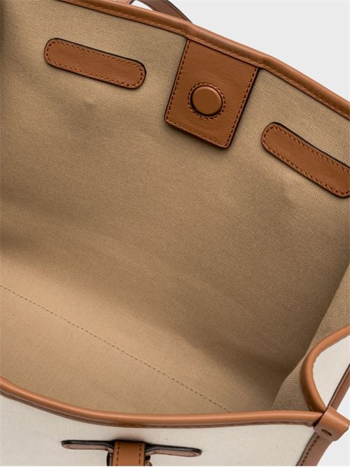 Shopping bag Marcella in canvas con profili in pelle GIANNI CHIARINI MARCELLA | BS6850CNVPANNA